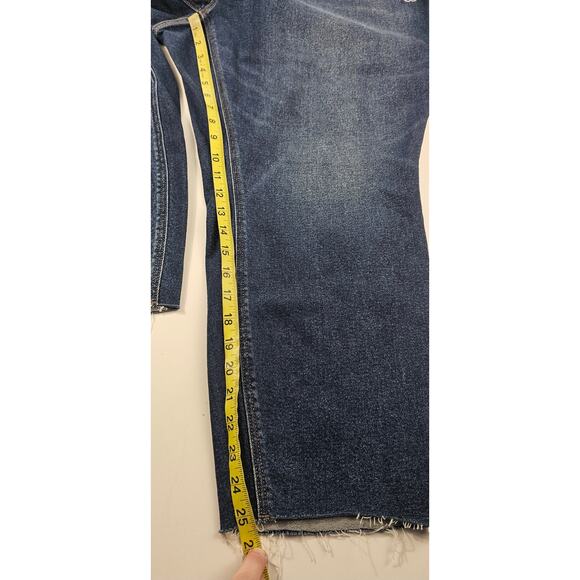 NWT old navy rockstar super skinny size 28 plus size distressed cropped stretch - Picture 7 of 8